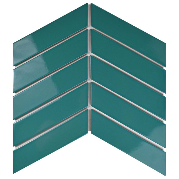 Elitetile Retro Soho Chevron 1 75 Quot X 7 Quot Porcelain Subway